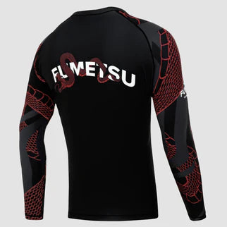 Black/Red Fumetsu Anaconda Long Sleeve Rash Guard