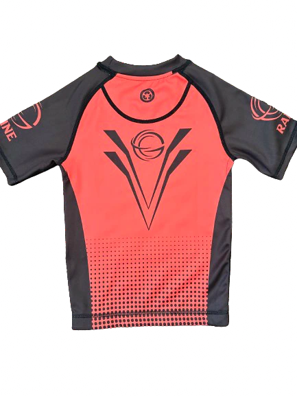 Kids Evo BJJ Rash Guard - Red/Black