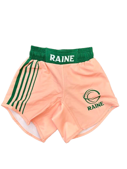 Mens Hyper BJJ Shorts - Peach/Green