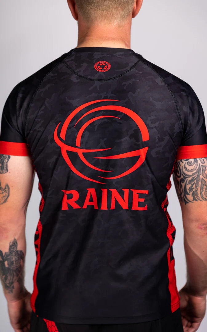 Mens Camo Red BJJ Rashguard